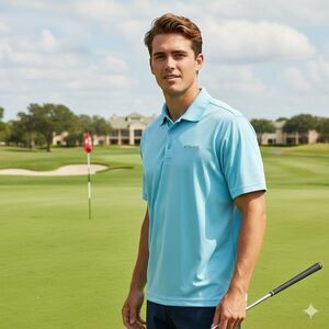 Men's Columbia pastel green PFG polo size Medium